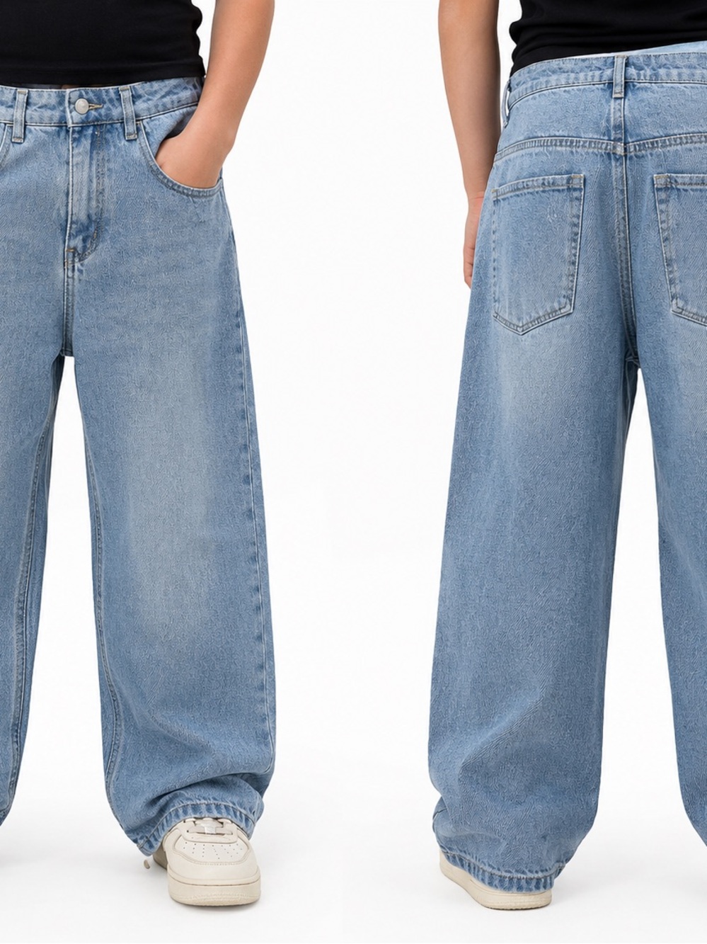 Women’s vintage 90’s Empyre Light Blue Wide-Leg High-Rise Jeans size 10